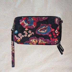 Vera Bradley Navy Floral Wristlet